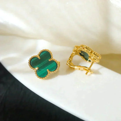 Miro CLOVER MEDIUM 1 MOTIFS MALACHITE  EARRINGS