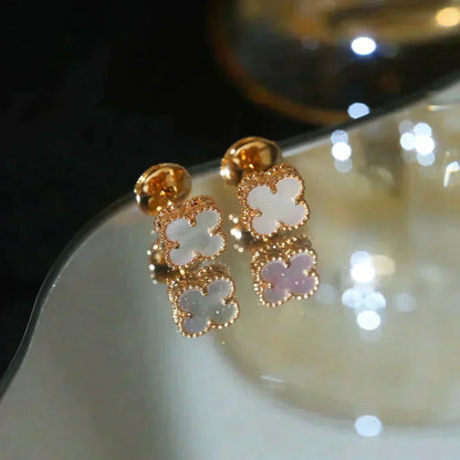 Miro CLOVER MINI 9.5MM WHITE MOP EARRINGS