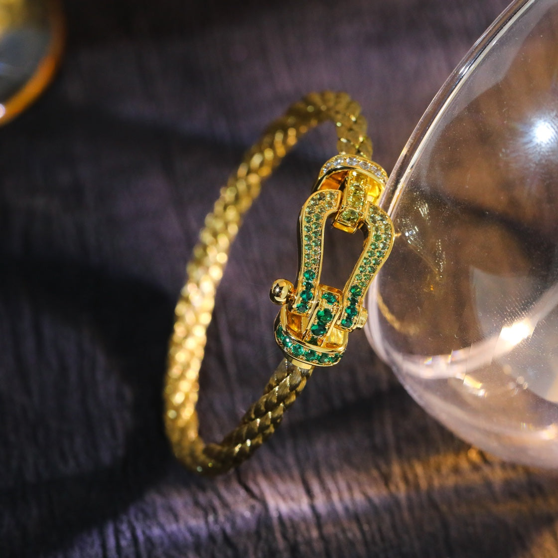 Miro FORCE 10 GOLD GREEN DIAMOND PAVED