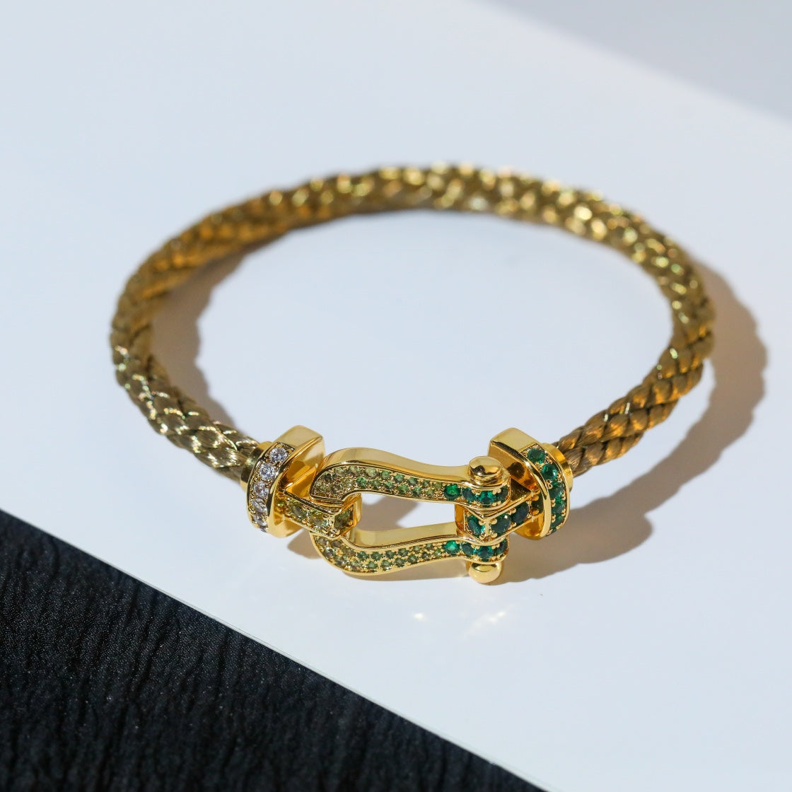 Miro FORCE 10 GOLD GREEN DIAMOND PAVED