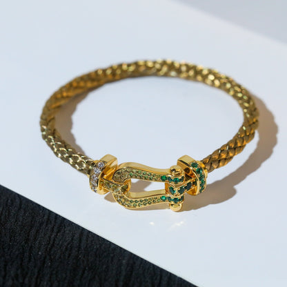 Miro FORCE 10 GOLD GREEN DIAMOND PAVED
