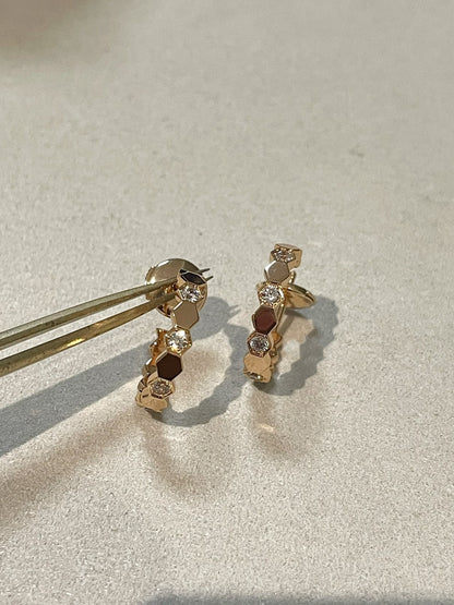 Miro BEE LOVE Earrings GOLD DIAMOND