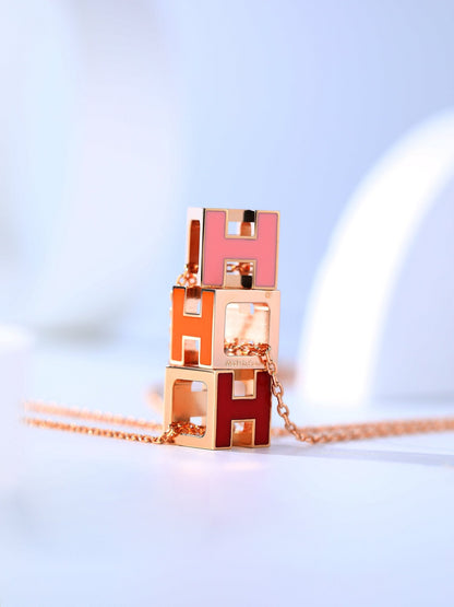 Miro H CAGE PINK GOLD NECKLACE
