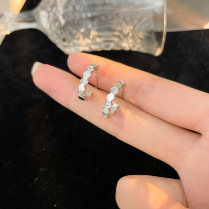 Miro BEE LOVE DIAMOND HOOP EARRINGS