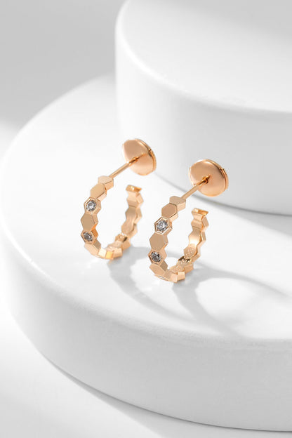 Miro BEE LOVE DIAMOND HOOP EARRINGS