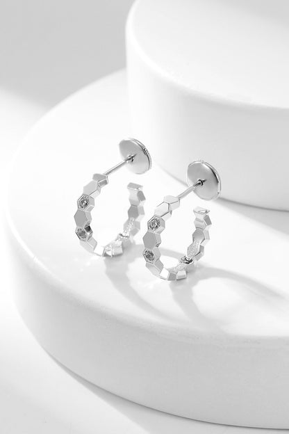 Miro BEE LOVE DIAMOND HOOP EARRINGS