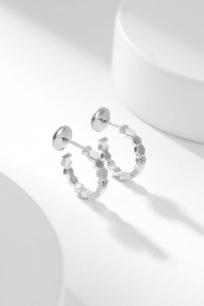 Miro BEE LOVE DIAMOND HOOP EARRINGS