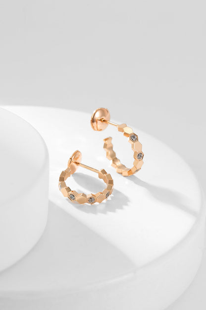 Miro BEE LOVE DIAMOND HOOP EARRINGS