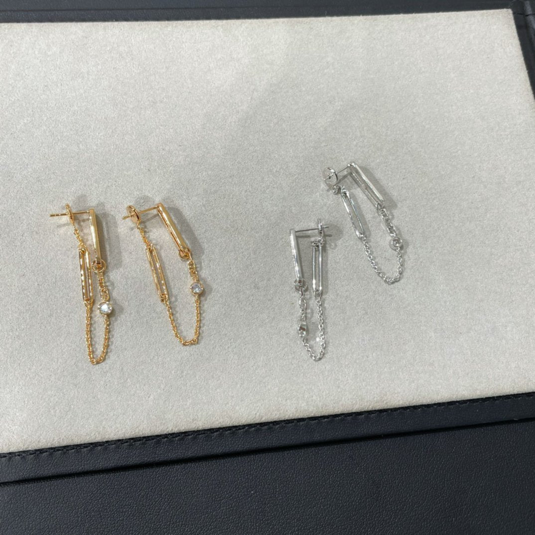 Miro CHAINE CHAOS DIAMOND DROP EARRINGS