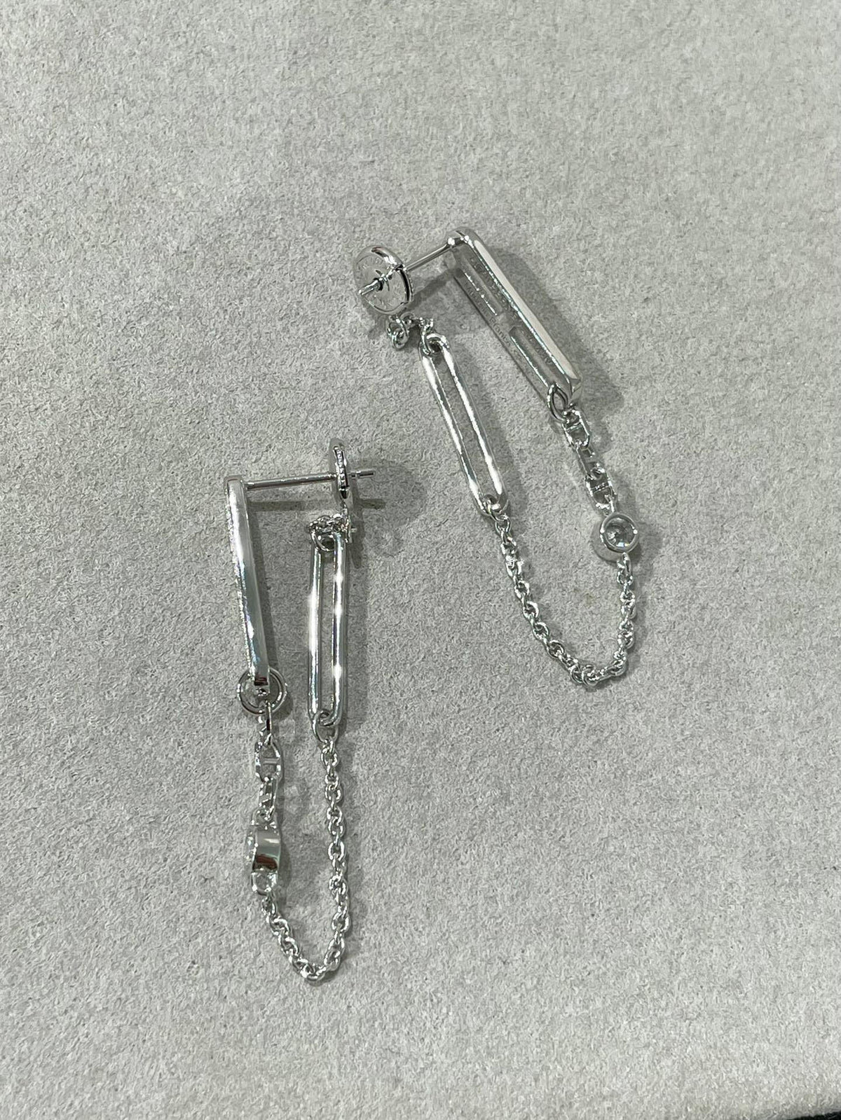 Miro CHAINE CHAOS DIAMOND DROP EARRINGS