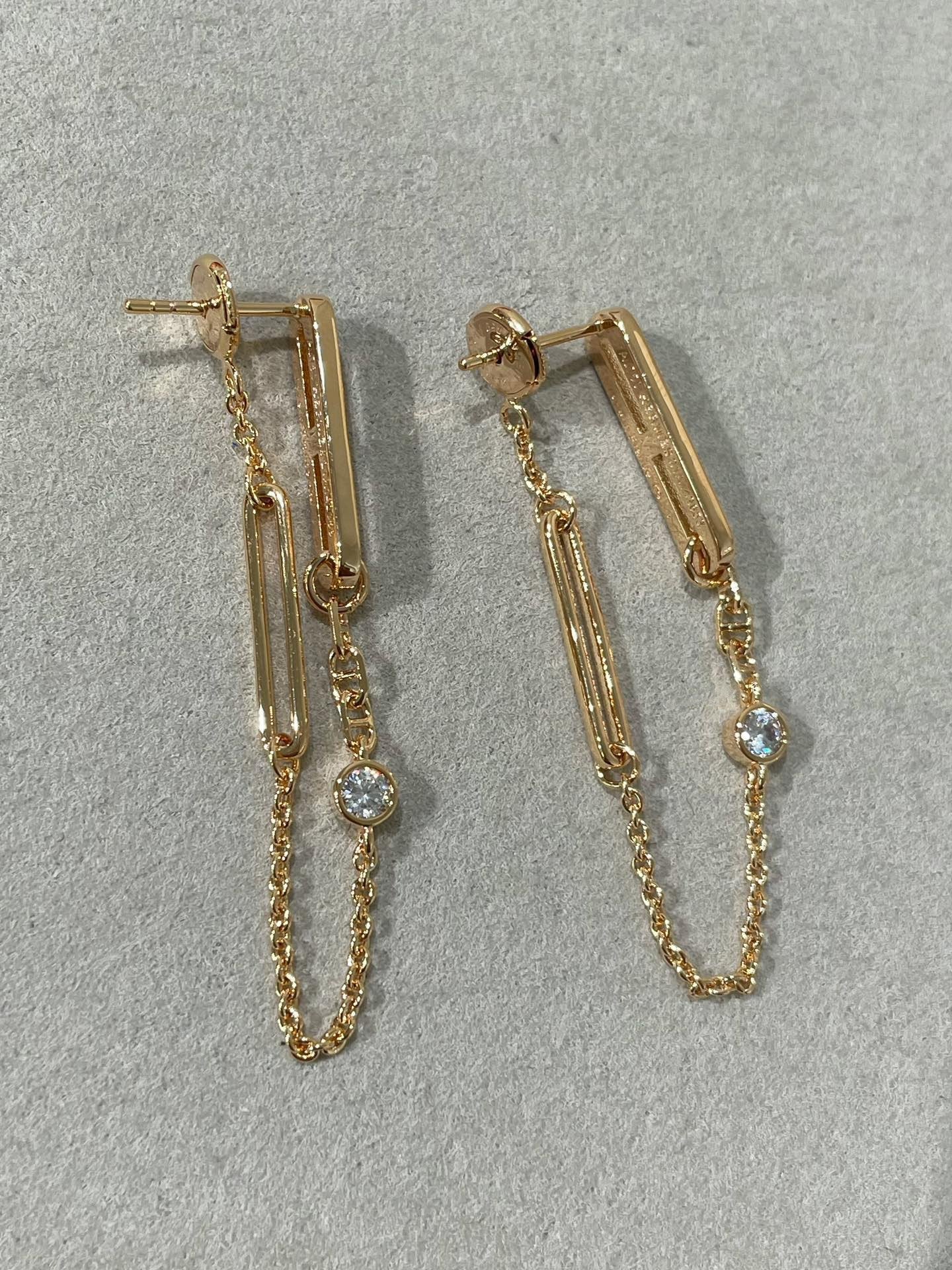 Miro CHAINE CHAOS DIAMOND DROP EARRINGS