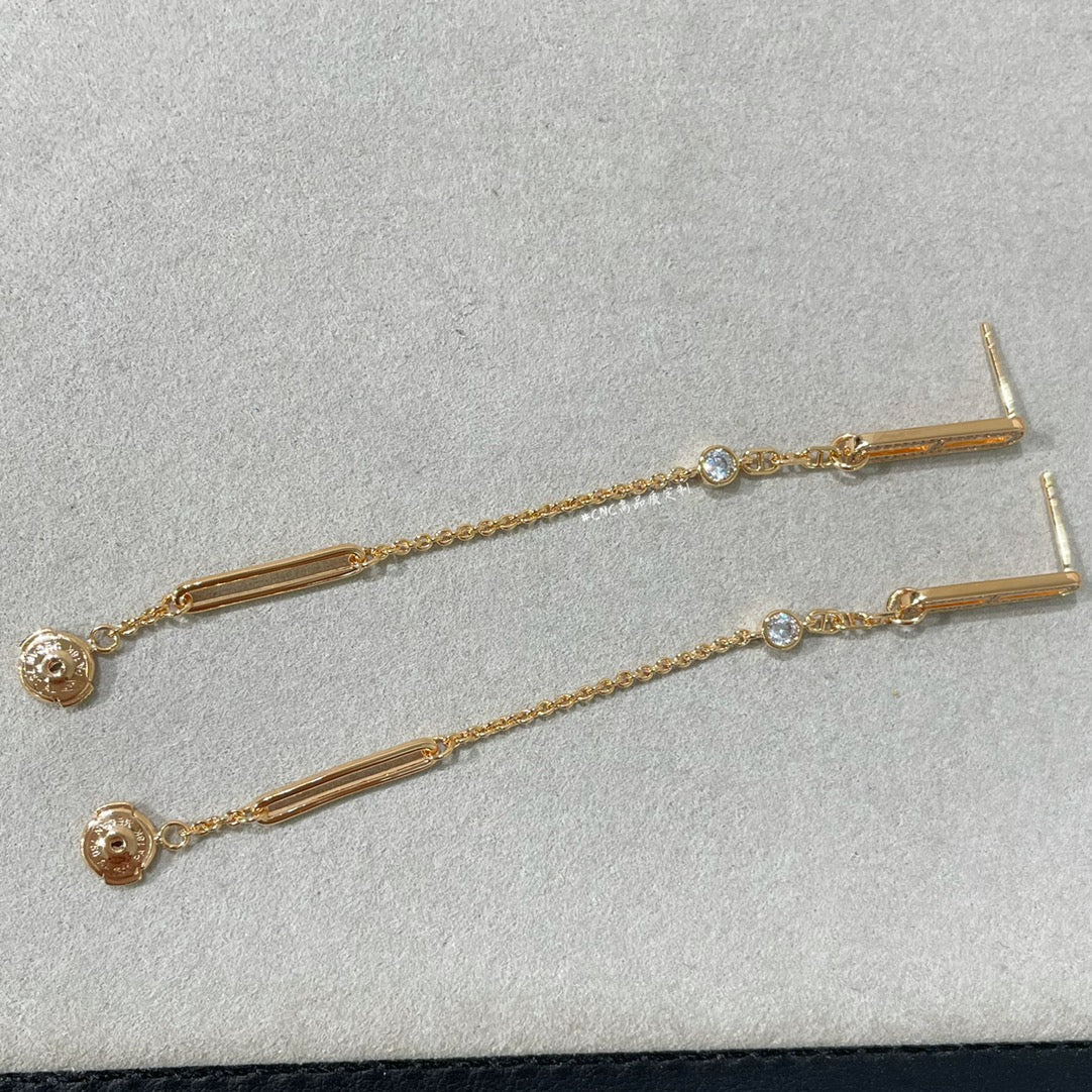 Miro CHAINE CHAOS DIAMOND DROP EARRINGS