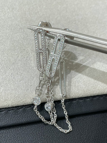 Miro CHAINE CHAOS DIAMOND DROP EARRINGS