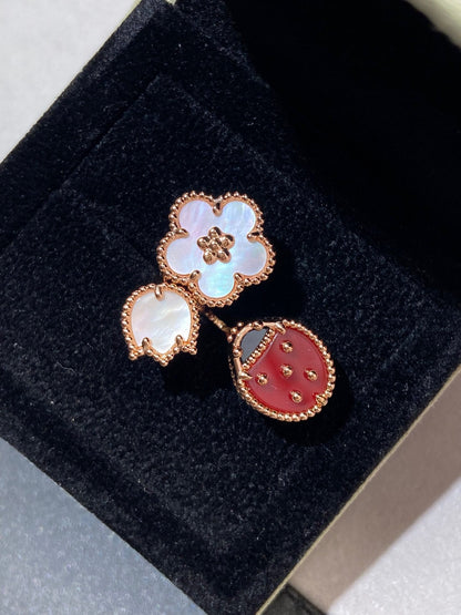 Miro LUCKY 3 MOTIF ROSE GOLD RING