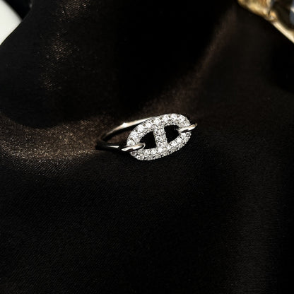 Miro RONDE SMALL SILVER DIAMOND RING