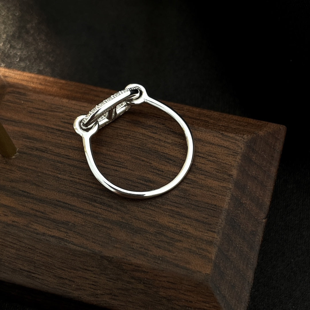 Miro RONDE SMALL SILVER DIAMOND RING
