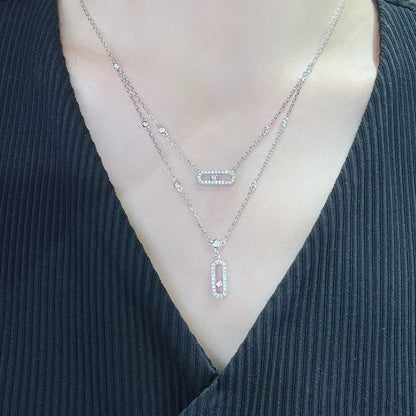[Miro ] MOVE 2 ROW DIAMOND NECKLACE