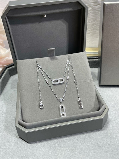 [Miro ] MOVE 2 ROW DIAMOND NECKLACE