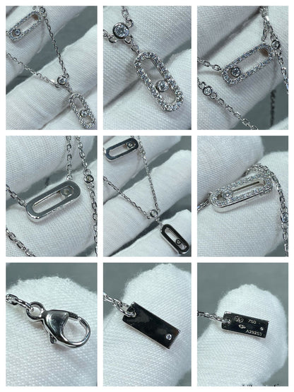 [Miro ] MOVE 2 ROW DIAMOND NECKLACE