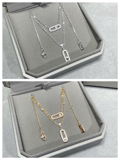 [Miro ] MOVE 2 ROW DIAMOND NECKLACE