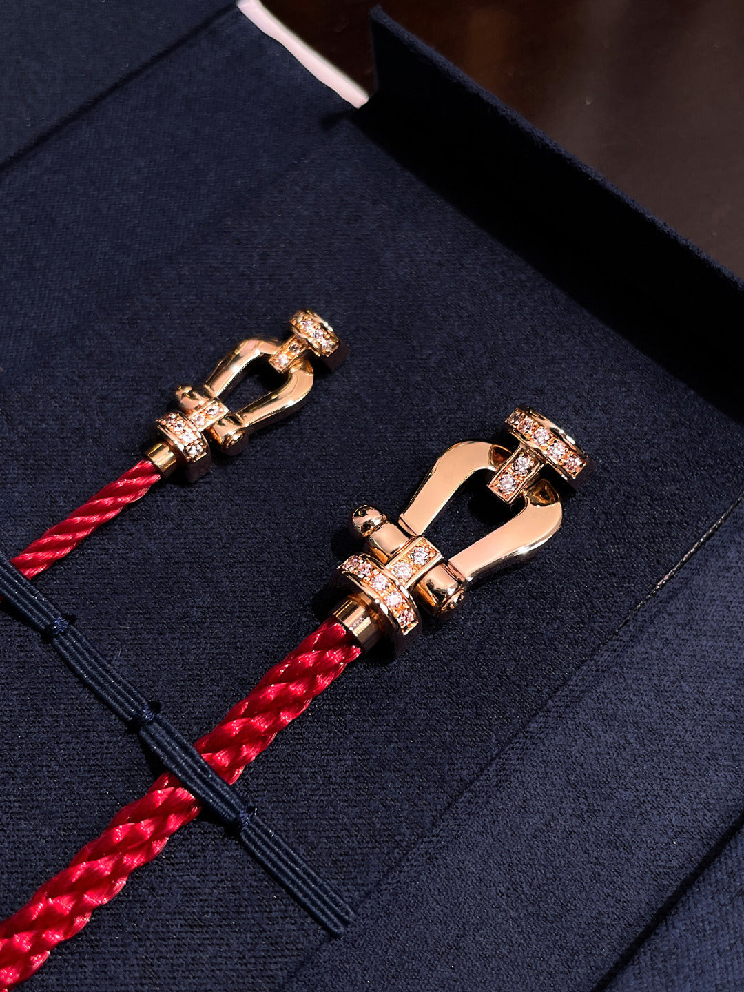 Miro FORCE 10 HALF DIAMOND PINK GOLD RED CORDERI LARGE AND MEDIUM MODEL