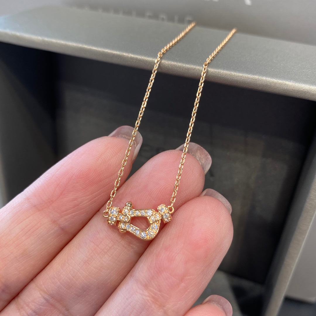 Miro FORCE 10 DIAMOND PINK GOLD NECKLACE MINI MODEL