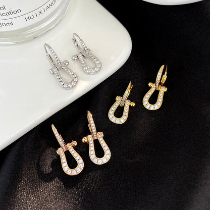 Miro FORCE 10 FULL DIAMOND DROP EARRINGS MEDIUM MODEL