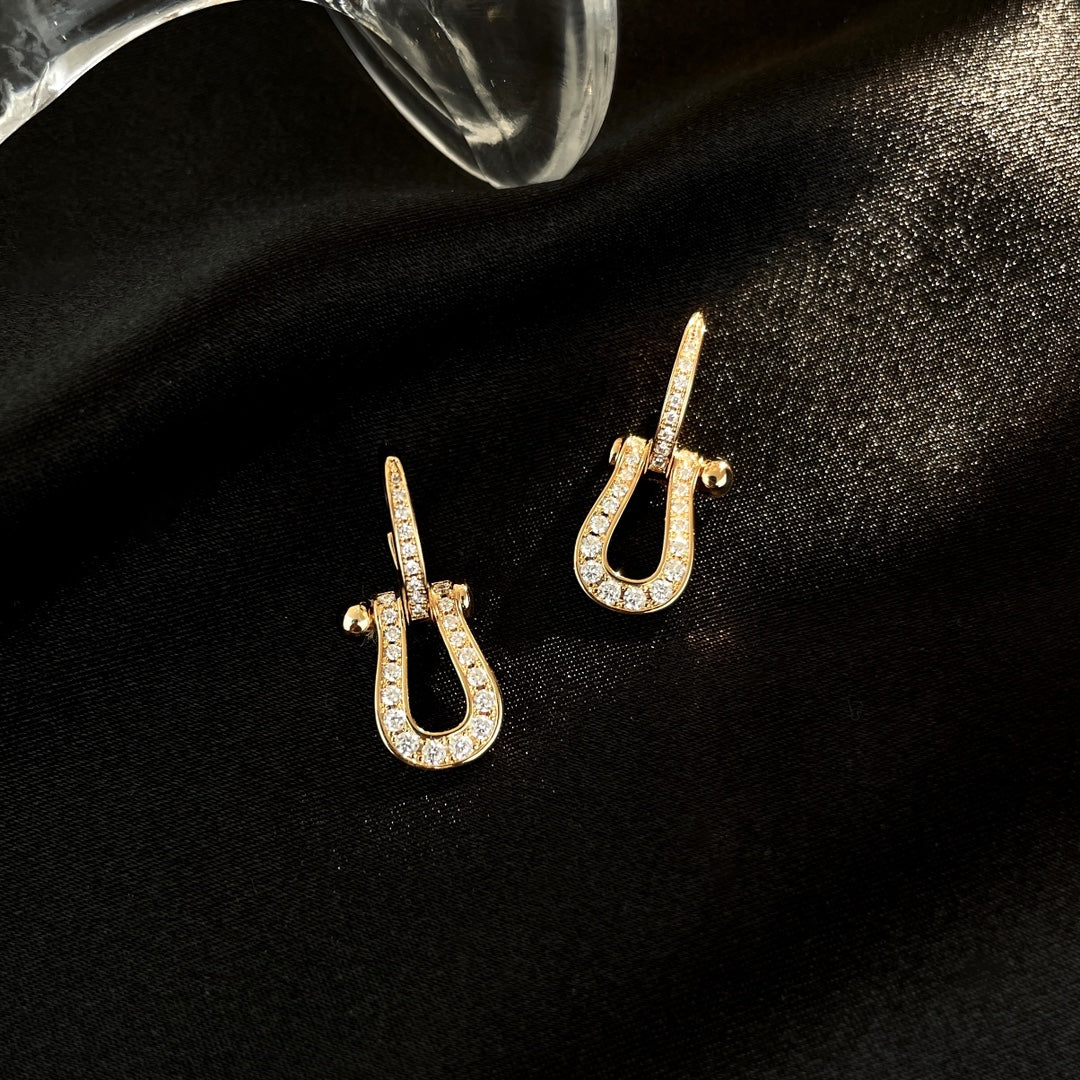 Miro FORCE 10 FULL DIAMOND DROP EARRINGS MEDIUM MODEL