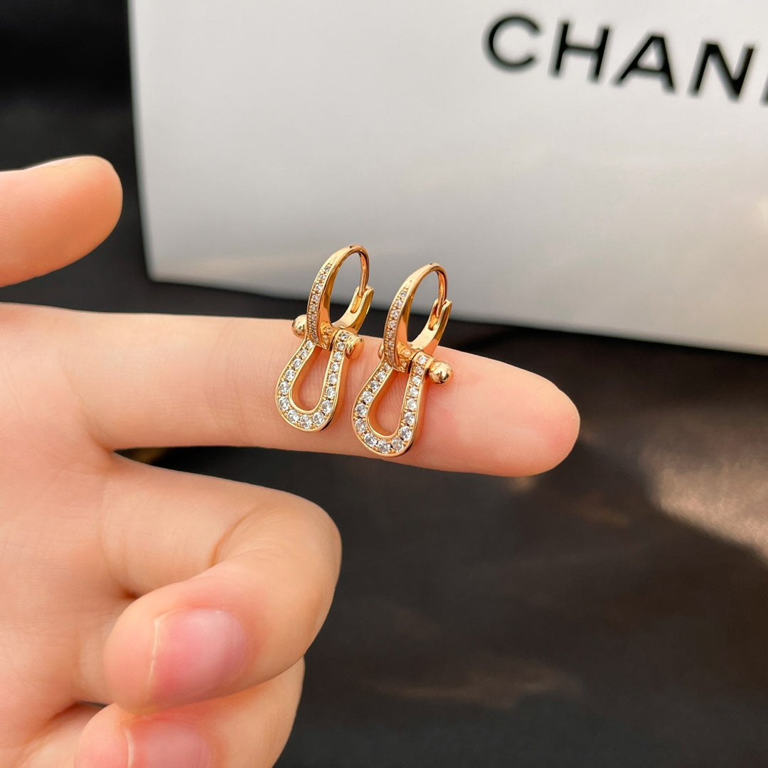 Miro FORCE 10 FULL DIAMOND DROP EARRINGS MEDIUM MODEL