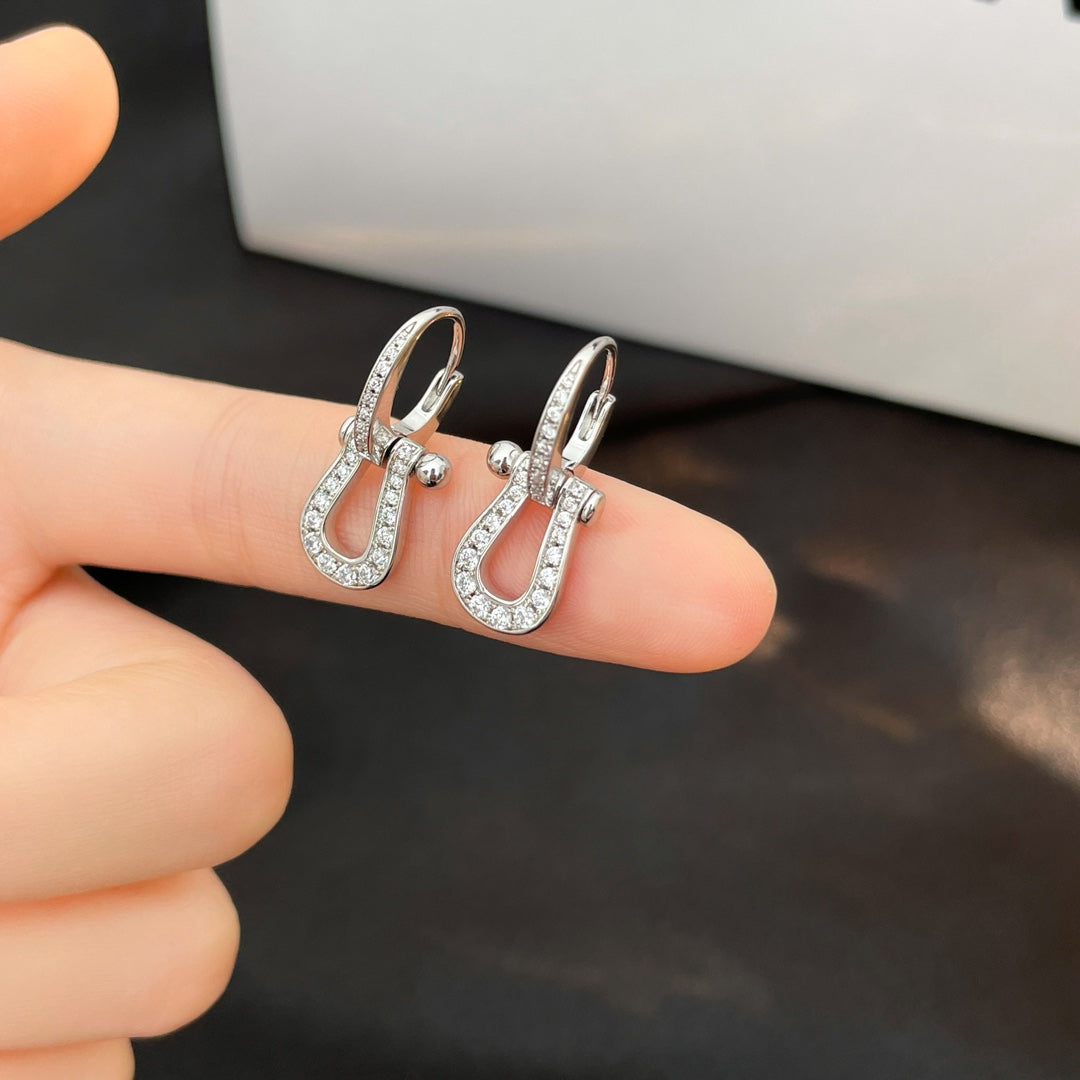 Miro FORCE 10 FULL DIAMOND DROP EARRINGS MEDIUM MODEL