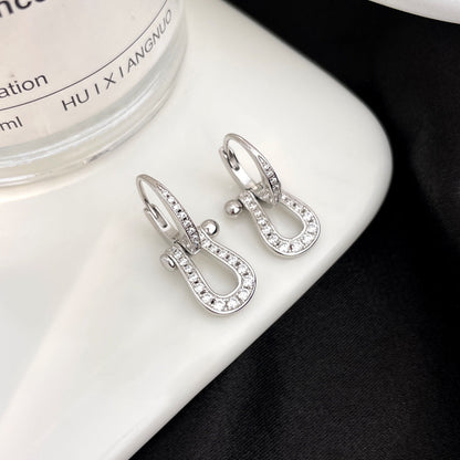 Miro FORCE 10 FULL DIAMOND DROP EARRINGS MEDIUM MODEL