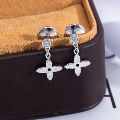 Miro VIDYLLE SILVER DIAMOND MINI DROP EARRINGS