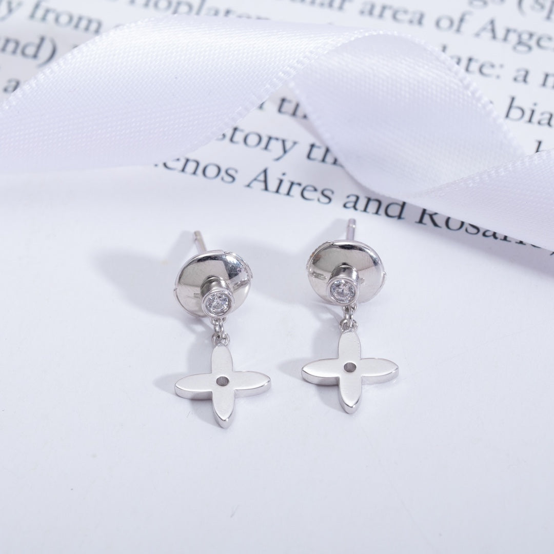 Miro VIDYLLE SILVER DIAMOND MINI DROP EARRINGS