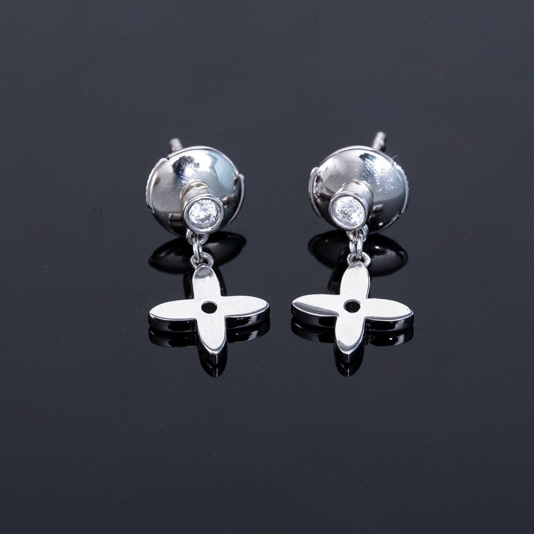 Miro VIDYLLE SILVER DIAMOND MINI DROP EARRINGS