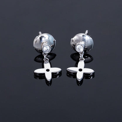 Miro VIDYLLE SILVER DIAMOND MINI DROP EARRINGS