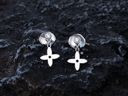 Miro VIDYLLE SILVER DIAMOND MINI DROP EARRINGS