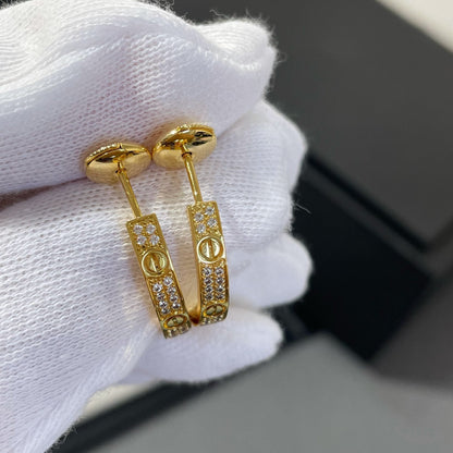 Miro LOVE DIAMOND GOLD HOOP EARRINGS