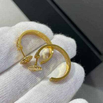 Miro LOVE DIAMOND GOLD HOOP EARRINGS
