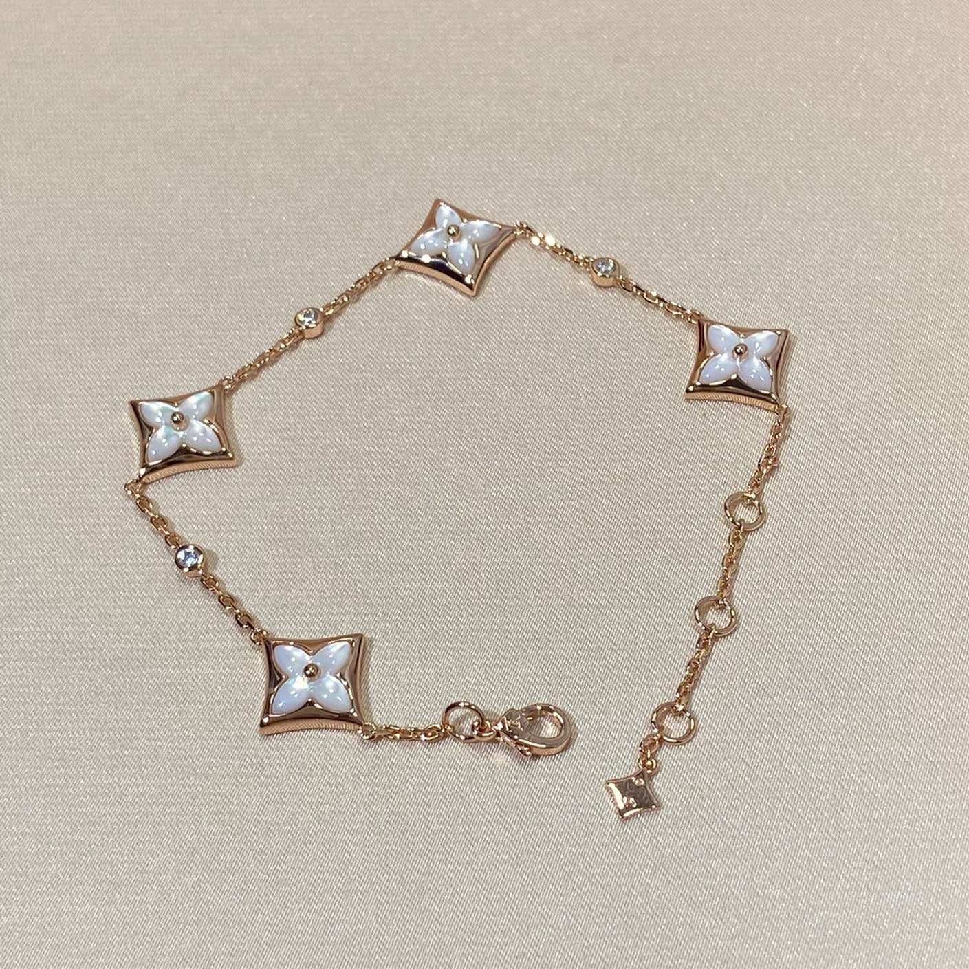 Miro STAR 4 MOTIF MOP DIAMOND PINK GOLD BRACELET