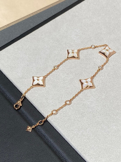 Miro STAR 4 MOTIF MOP DIAMOND PINK GOLD BRACELET