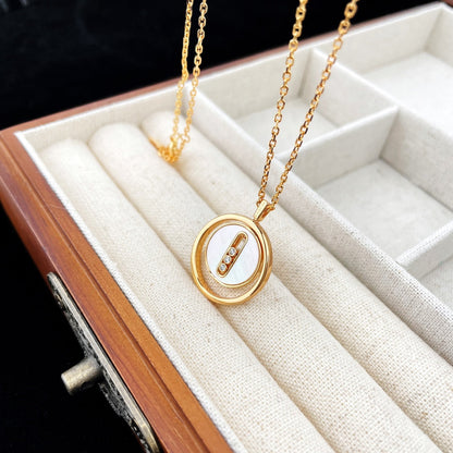 [Miro ]  MOVE MOP PINK GOLD NECKLACE