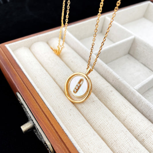 [Miro ]  MOVE MOP PINK GOLD NECKLACE