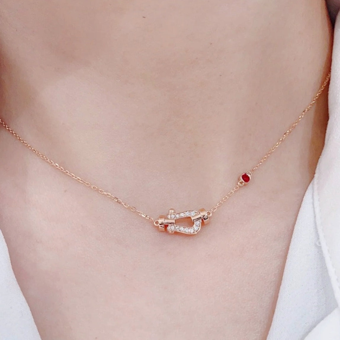 Miro FORCE 10 DIAMOND PINK GOLD NECKLACE