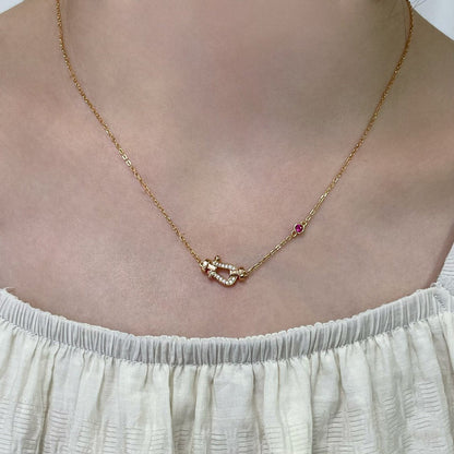 Miro FORCE 10 DIAMOND PINK GOLD NECKLACE
