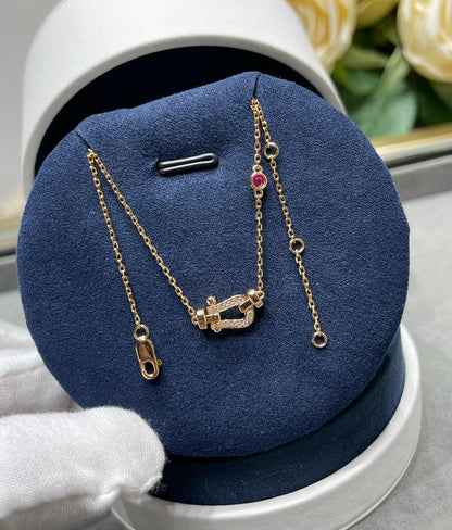 Miro FORCE 10 DIAMOND PINK GOLD NECKLACE