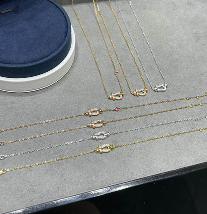 Miro FORCE 10 DIAMOND PINK GOLD NECKLACE