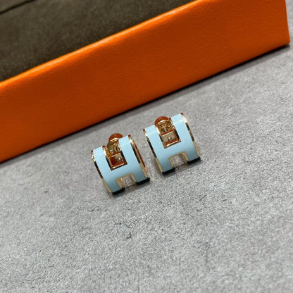 Miro POP H SKY BLUE STUD EARRINGS