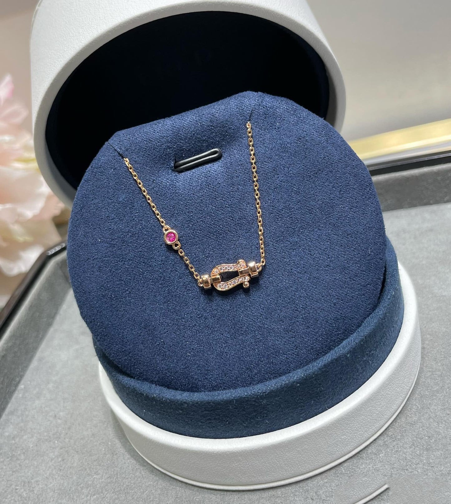 Miro FORCE 10 DIAMOND CHAIN LINK PINK GOLD BRACELET