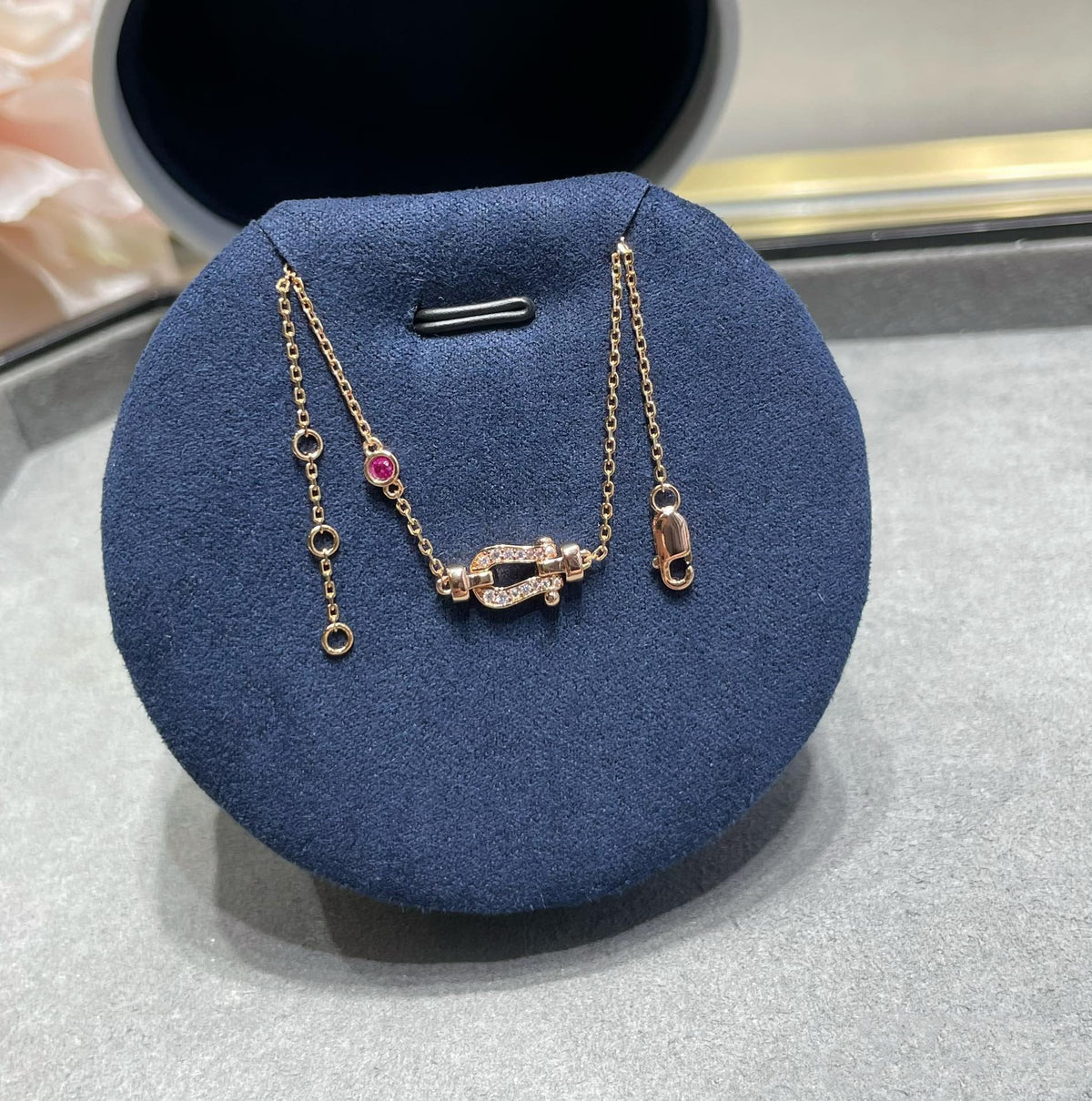 Miro FORCE 10 DIAMOND CHAIN LINK PINK GOLD BRACELET