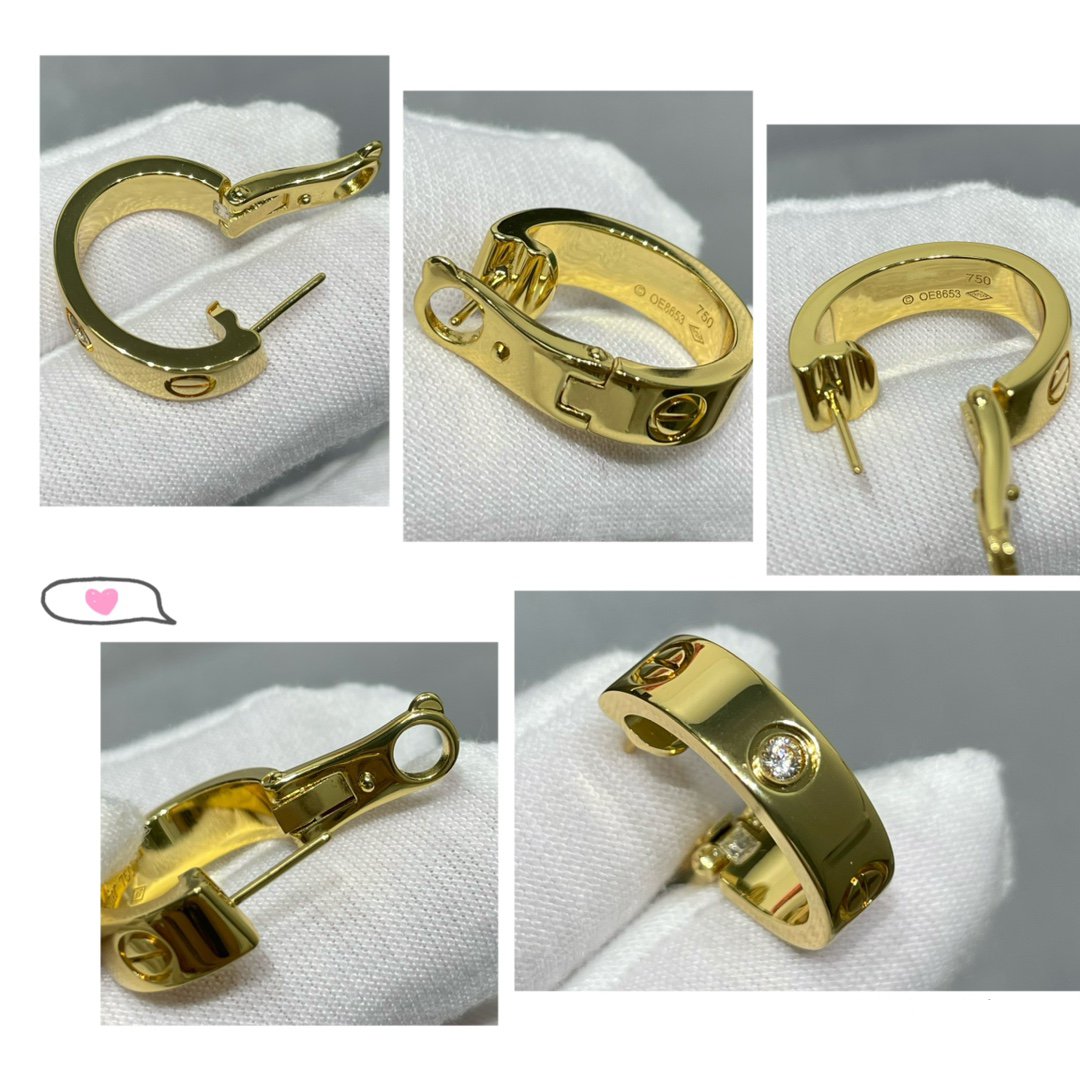 Miro LOVE 5.5MM 1 DIAMOND EARRINGS
